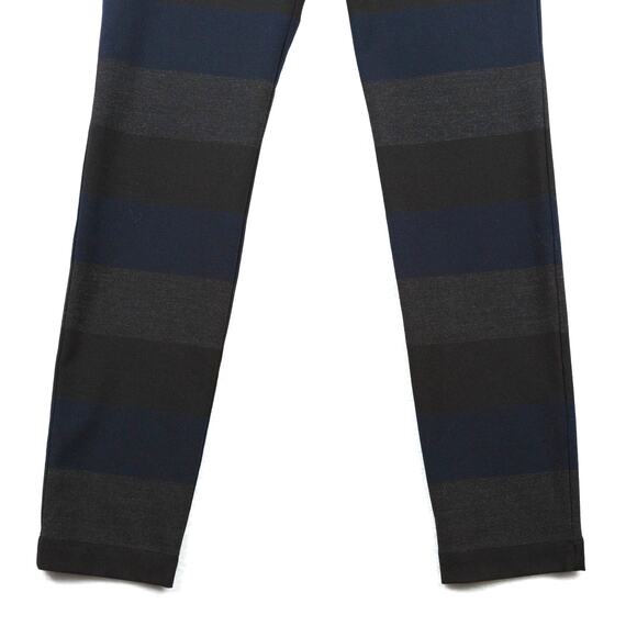 VERONICA BEARD Stellan Striped Skinny Ankle Trouser Pant Zippers Navy Gray Sz 4 - Picture 6 of 10